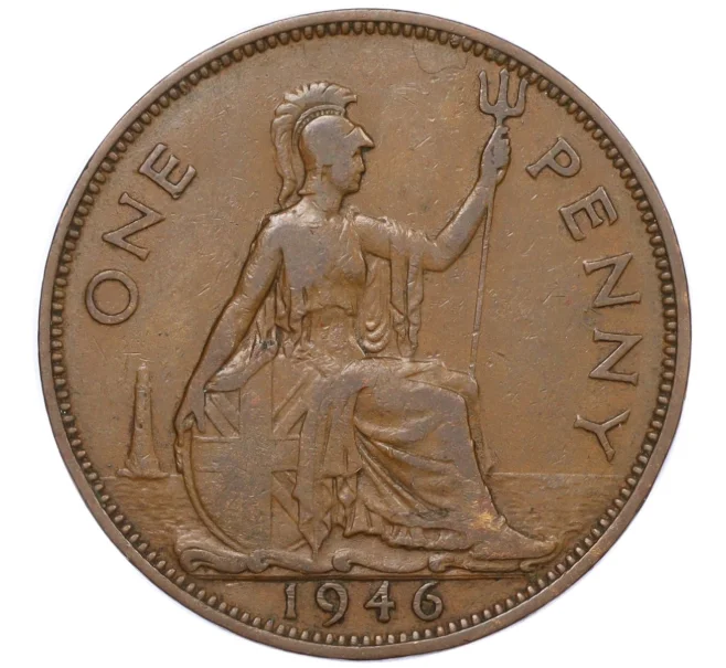 Монета 1 пенни 1946 года Великобритания (Артикул K12-20220)