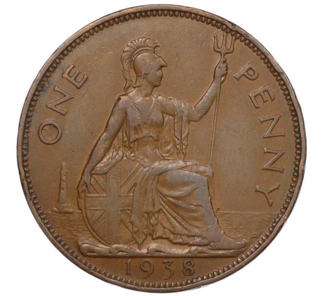 Монета 1 пенни 1938 года Великобритания (Артикул K12-20222)