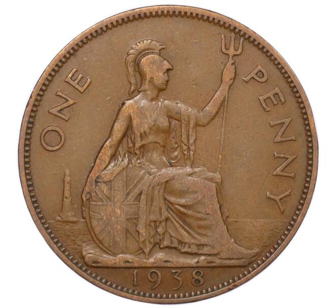 Монета 1 пенни 1938 года Великобритания (Артикул K12-20223)
