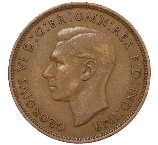 Монета 1 пенни 1938 года Великобритания (Артикул K12-20224)