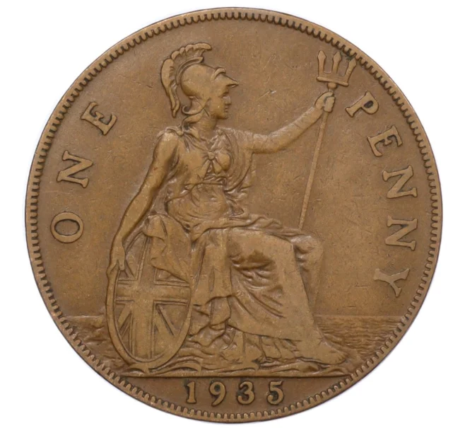Монета 1 пенни 1935 года Великобритания (Артикул K12-20244)