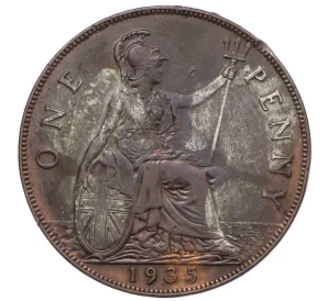 1 пенни 1935 года Великобритания