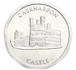 Траспортный жетон (токен) 50 пенсов Великобритания «Замок Карнарвон»