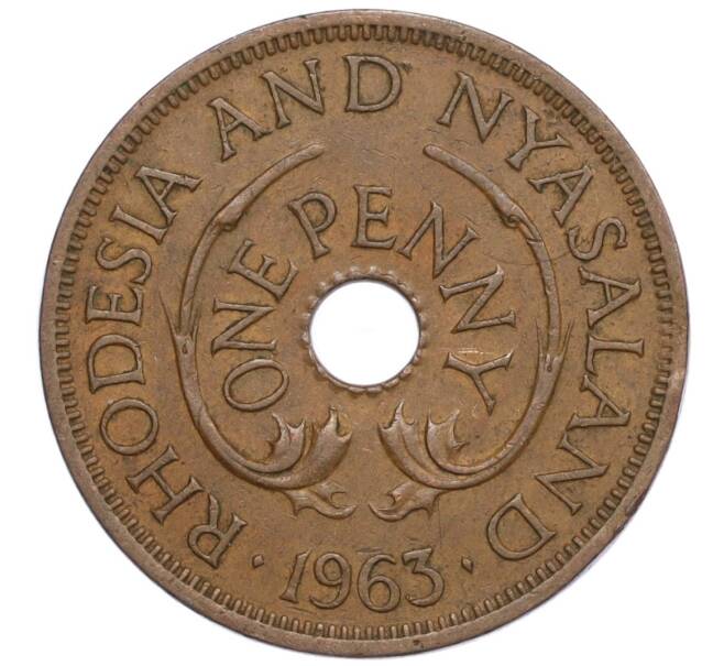 Монета 1 пенни 1963 года Родезия и Ньясаленд (Артикул K1-5312)