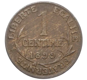 1 сантим 1899 года Франция