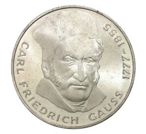 5 марок 1977 года Германия «200 лет со дня рождения Карла Фридриха Гаусса» — Фото №1