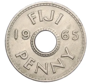 1 пенни 1965 года Фиджи