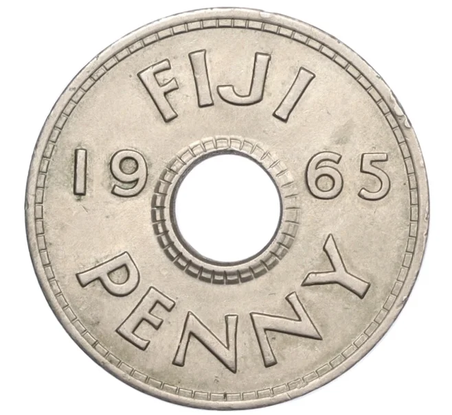 Монета 1 пенни 1965 года Фиджи (Артикул K1-5357)