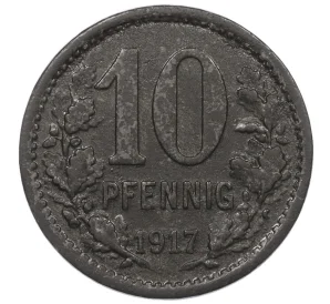 10 пфеннигов 1917 года Германия — город Унна (Нотгельд)