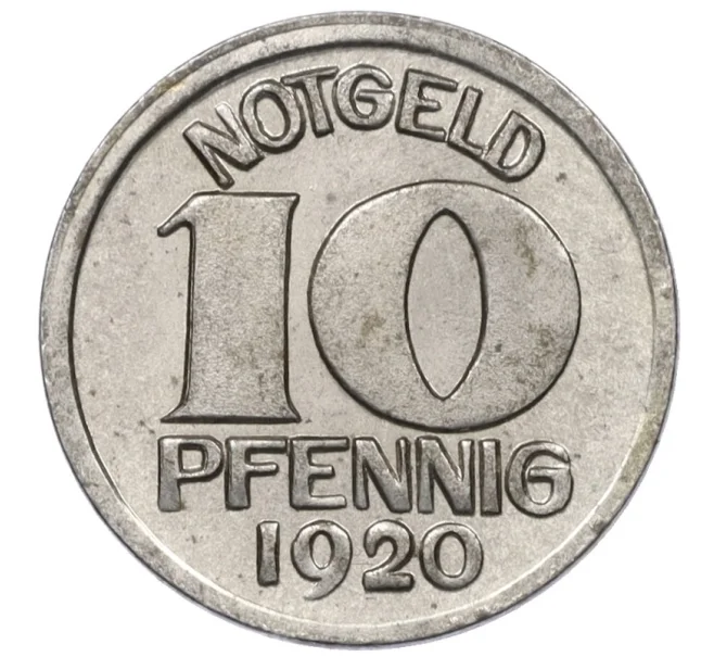 Монета 10 пфеннигов 1920 года Германия — город Галле (Нотгельд) (Артикул K12-20278)