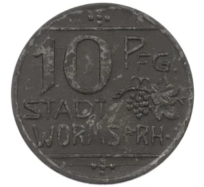 10 пфеннигов 1918 года Германия — город Вормс (Нотгельд)