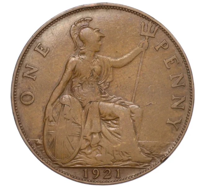 Монета 1 пенни 1921 года Великобритания (Артикул K12-20361)