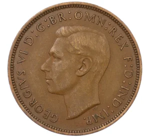 1 пенни 1947 года Великобритания