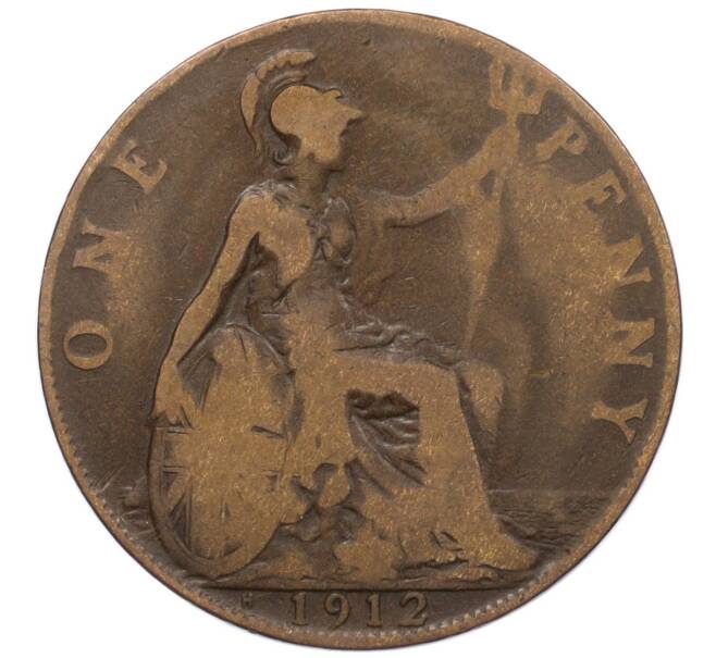 Монета 1 пенни 1912 года H Великобритания (Артикул K12-20442)