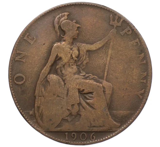 Монета 1 пенни 1906 года Великобритания (Артикул K12-20461)