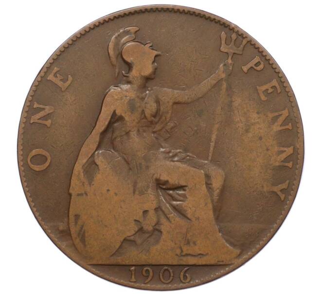 Монета 1 пенни 1906 года Великобритания (Артикул K12-20462)
