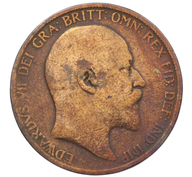 Монета 1 пенни 1907 года Великобритания (Артикул K12-20463)