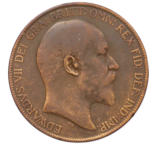 Монета 1 пенни 1907 года Великобритания (Артикул K12-20465)