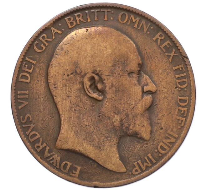 Монета 1 пенни 1907 года Великобритания (Артикул K12-20466)