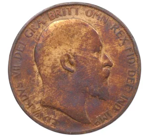 1 пенни 1907 года Великобритания