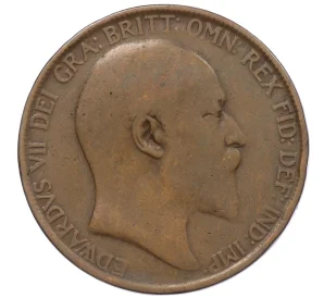 1 пенни 1907 года Великобритания