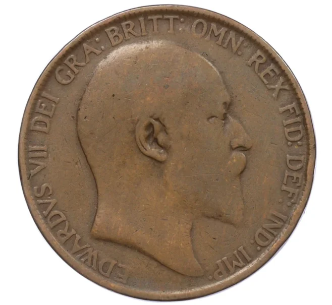 Монета 1 пенни 1907 года Великобритания (Артикул K12-20468)
