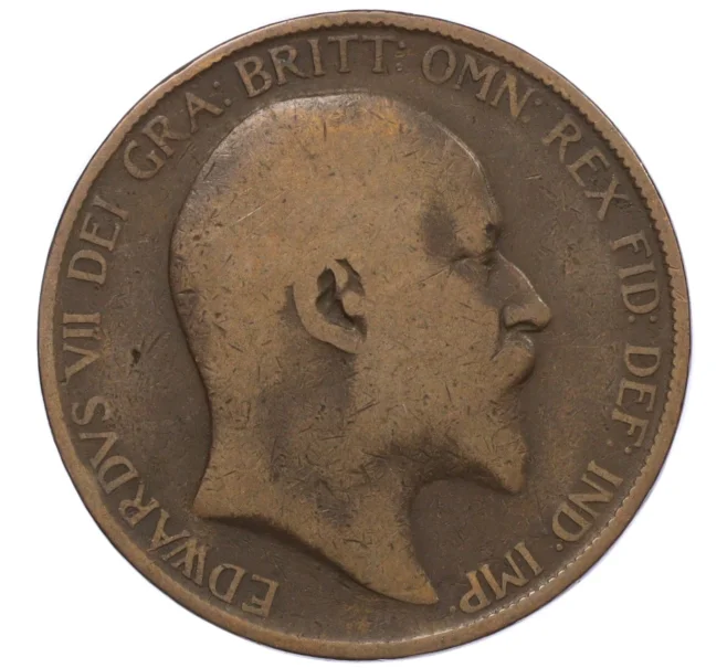 Монета 1 пенни 1907 года Великобритания (Артикул K12-20469)