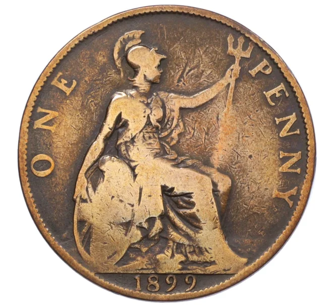 Монета 1 пенни 1899 года Великобритания (Артикул K12-20477)