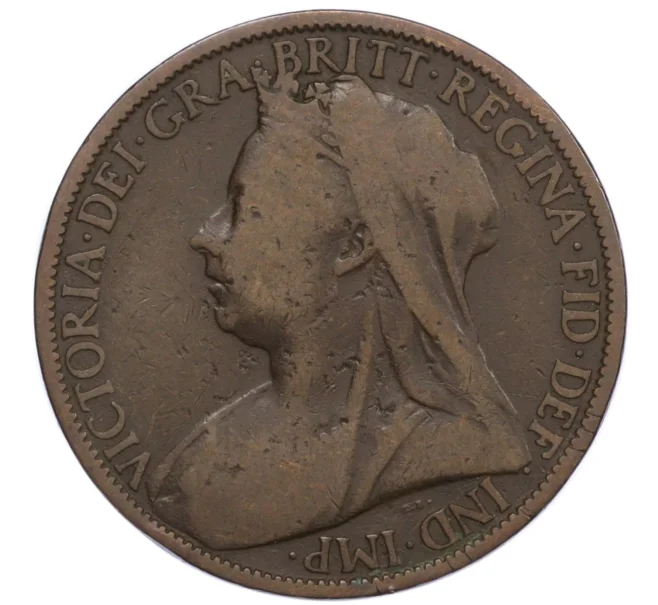 Монета 1 пенни 1900 года Великобритания (Артикул K12-20478)