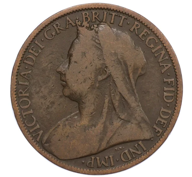 Монета 1 пенни 1900 года Великобритания (Артикул K12-20479)