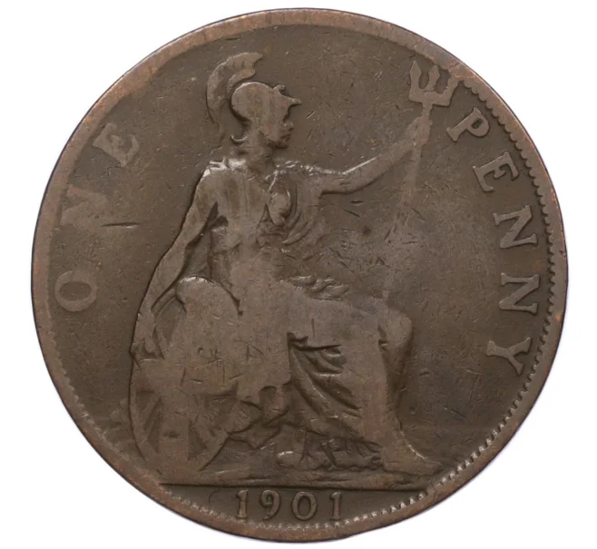 Монета 1 пенни 1901 года Великобритания (Артикул K12-20482)