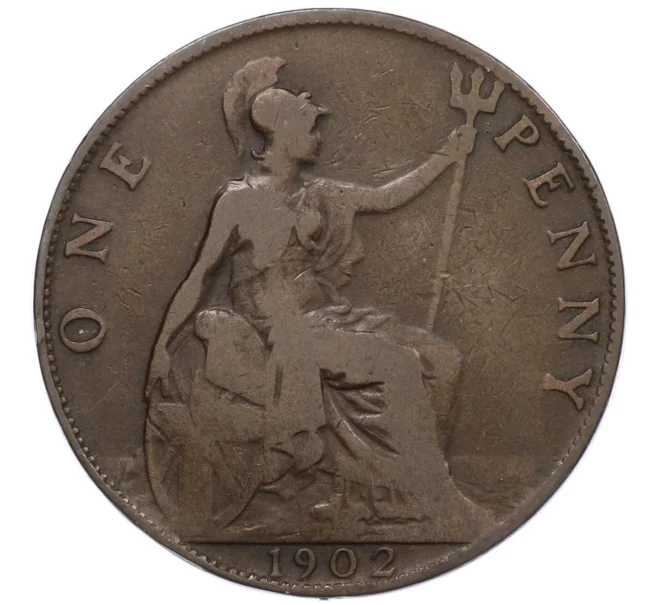 Монета 1 пенни 1902 года Великобритания (Артикул K12-20486)