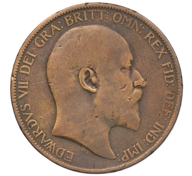 Монета 1 пенни 1902 года Великобритания (Артикул K12-20487)