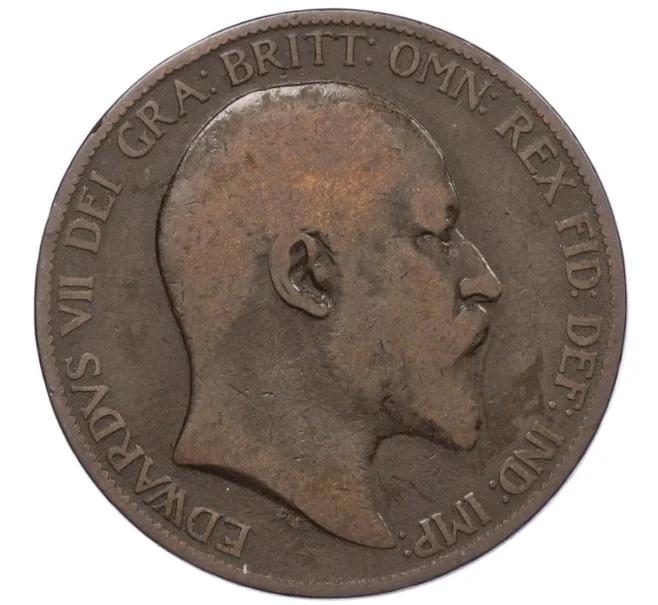 Монета 1 пенни 1902 года Великобритания (Артикул K12-20489)