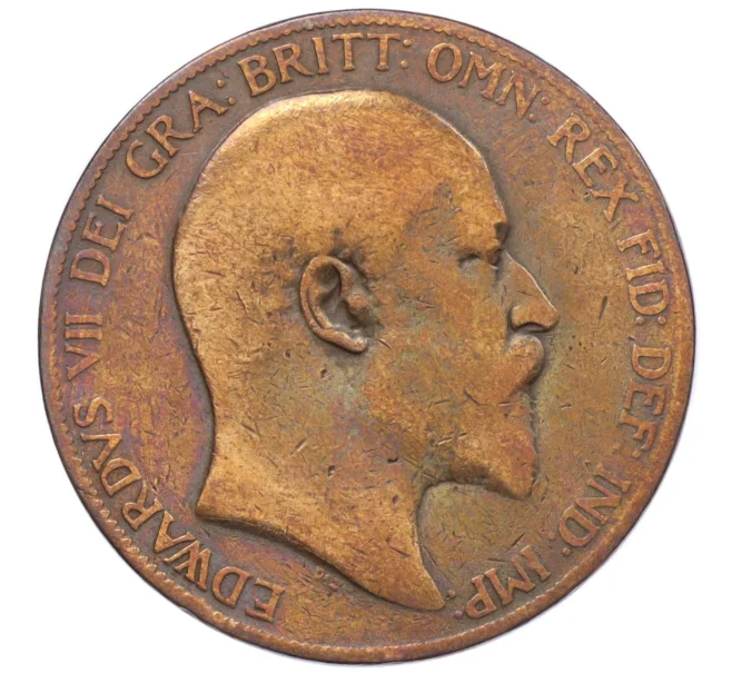 Монета 1 пенни 1905 года Великобритания (Артикул K12-20492)