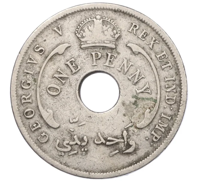 Монета 1 пенни 1919 года Британская Западная Африка (Артикул K12-20497)