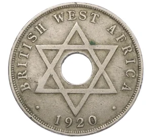 1 пенни 1920 года Британская Западная Африка