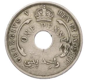 1 пенни 1920 года Британская Западная Африка