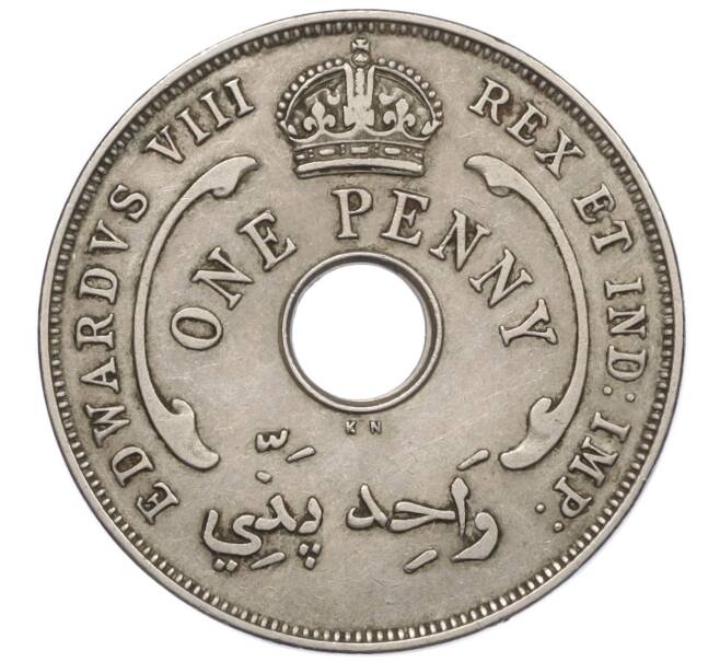 Монета 1 пенни 1936 года KN Британская Западная Африка (Эдуард VIII) (Артикул K12-20501)