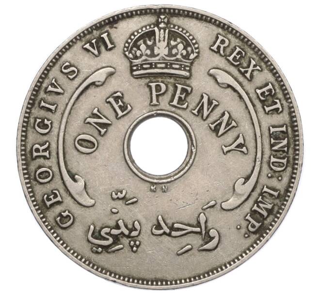 Монета 1 пенни 1937 года KN Британская Западная Африка (Артикул K12-20506)