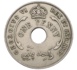 1 пенни 1942 года Британская Западная Африка