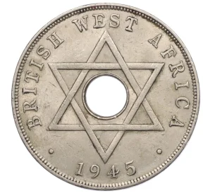 1 пенни 1945 года KN Британская Западная Африка