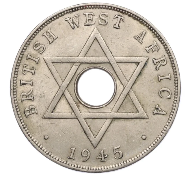 Монета 1 пенни 1945 года KN Британская Западная Африка (Артикул K12-20512)