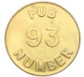 Жетон накопительный паба «Номер 93» 1976 года Великобритания (Артикул K12-20620)