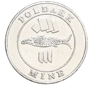 Монетовидный жетон Корнуоллский пенни «Полдаркская шахта» 1988 года Великобритания