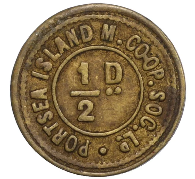 Монетовидный жетон на 1/2 пенни город Китли Великобритания (Артикул K12-20654)