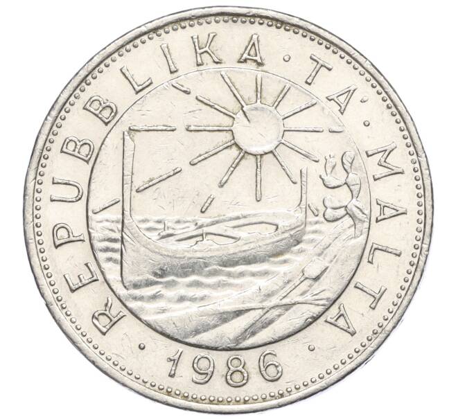 Монета 1 лира 1986 года Мальта (Артикул K12-20573)