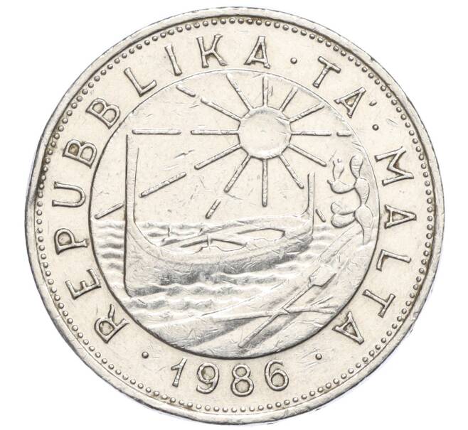 Монета 1 лира 1986 года Мальта (Артикул K12-20575)