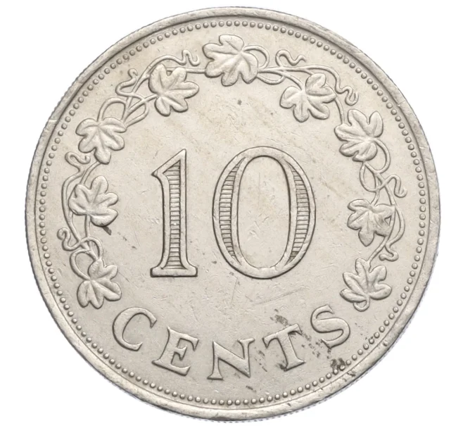 Монета 10 центов 1972 года Мальта (Артикул K12-20584)