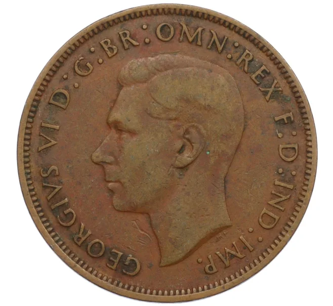 Монета 1 пенни 1947 года Великобритания (Артикул T11-08580)